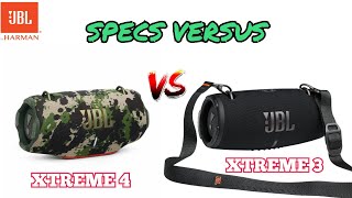 JBL Xtreme 4 vs Xtreme 3  Specs Comparison🔥🔥😱 [upl. by Timmie]