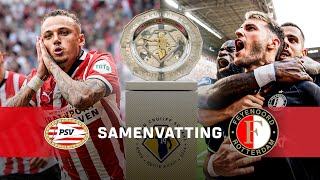 🤯 KRANKZINNIG DUEL ACHT GOALS bij PSV  FEYENOORD 🔥  Samenvatting Johan Cruijff Schaal 2024 🏆 [upl. by Bagley672]