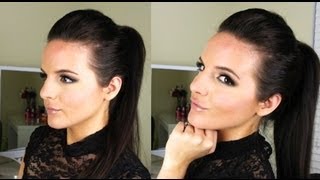 Sleek High Ponytail Tutorial Kim Kardashian Inspired  Casey Holmes [upl. by Zarla960]