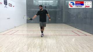 US OPEN RACQUETBALL  SINGLES ROUND OF 32s MURRAYARTEAGA [upl. by Kcirddot]