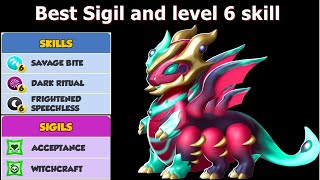 Best Sigil and level 6 skill Primal Scarlet Harbinger Dragon  Open 3 chest in level 5 Hathor castle [upl. by Ahsie]