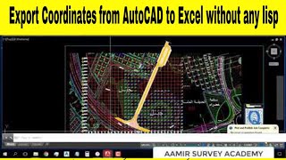 Export AutoCad coordinates to excel [upl. by Yakcm]