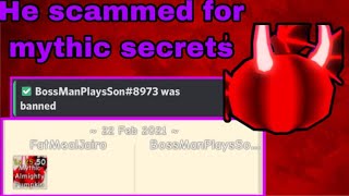 BossManPlays Son is racist and scammed mythic almighty pumpkin in bubble gum simulator BossManPlays [upl. by Vadnee947]