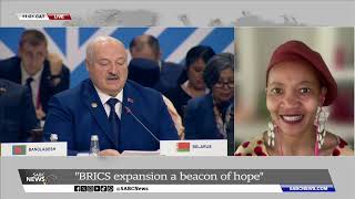 16th BRICS Summit  BRICS expansion a beacon of hope Lebohang Pheko [upl. by Dorella292]