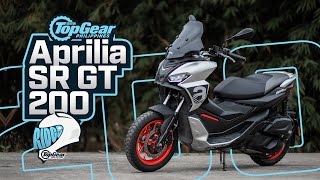 Aprilia SR GT 200 review The adventure scooter goes upmarket  Top Gear Philippines [upl. by Biernat]