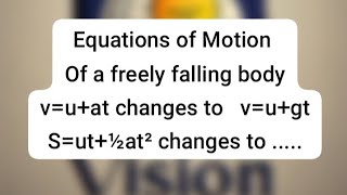 Equations of Motion Of a freely falling body class11th physics hptet exampreparation nda [upl. by Ecilahc918]