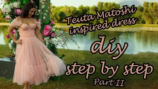 DIY Teuta Matoshi inspired dress tutorial  PART 2 [upl. by Namsu]