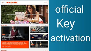 MagOne – Responsive Magazine Blogger Template Sneeit License Key activation [upl. by Drahsir188]
