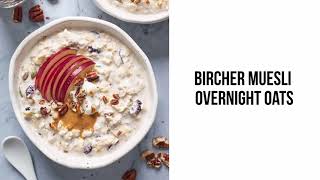 Bircher Muesli  Overnight Oats [upl. by Aissirac]