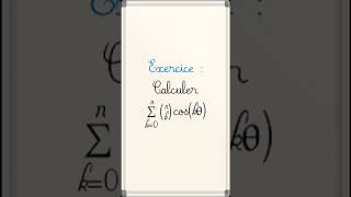 Calcul dune somme avec des coefficients binomiaux et des cosinus [upl. by Ad]