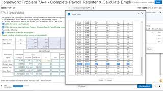 Problem 7A4 Complete a Payroll Register amp Calculate Employer Payroll Taxes [upl. by Eggleston]