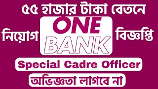 One Bank PLC New Job Circular 2024 Special Cadre Officer [upl. by Nibla]