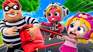 Little Superhero Team Song 🚔🚨  Smart Baby vs Thief  NEW ✨ Funny Nursery Rhymes For Kid [upl. by Shama54]