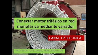 Convertir motor trifásico en monofásico – Conexión con variador de frecuencia [upl. by Bencion]