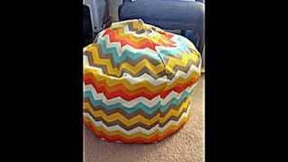 DIY Chevron Pouf Ottoman [upl. by Gollin461]