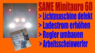 Same Minitauro 60  Lichtmaschine amp Arbeitsscheinwerfer [upl. by Ardeed62]