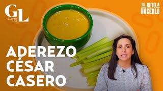 Receta para hacer aderezo césar con anchoas  Te reto a hacerlo [upl. by Einamrej]