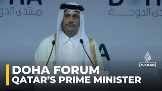 Qatar’s Prime Minister says genocide unfolding before our eyes in Gaza that will have repercussions [upl. by Atinahs]