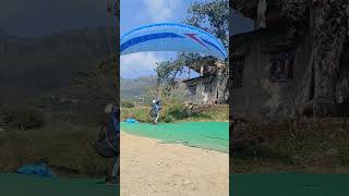 Paragliding in India 🇮🇳 nainital youtubeshorts xplorepage suscribe trandingshorts viralvideo [upl. by Rebmetpes423]