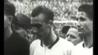 Die erste Strophe des Deutschlandliedes nach Sieg bei der Fußballweltmeisterschaft 1954 [upl. by Welcy]