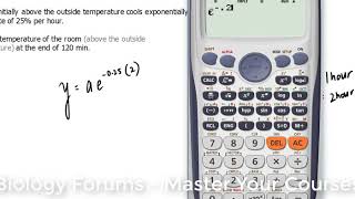 Exponential Decay Room Cooling with Time Example [upl. by Ellebana]