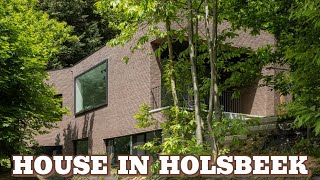 HOUSE IN HOLSBEEK  The Modern House is Fully Enveloped by Nature in a Forested Area in Belgium [upl. by Hpesoy]