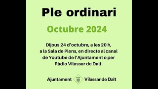 Ple extraordinari de 7 novembre de 2024 [upl. by Lennard9]