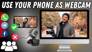 How To Use Your Smartphone as WEBCAM  EASY METHODlifogram [upl. by Stanly]