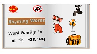 Rhyming words  word family a  at ap an ag [upl. by Trumann]