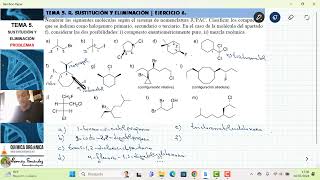 TEMA 5 R SUSTITUCIÓN Y ELIMINACIÓN  EJERCICIO 6 NOMBRAR LOS SIGUIENTES HALOALCANOS [upl. by Enelyk]