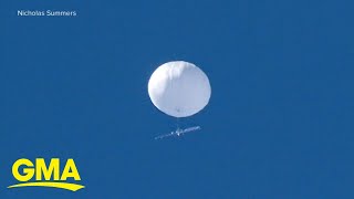 Report Chinese spy balloon that was shot down was equipped with American tech l GMA [upl. by Stephie]