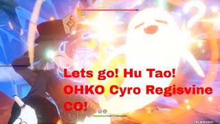 Hu Tao C0 One Shot Cyro Regisvine LETS GOOO [upl. by Eneloj]