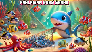 Baby Shark Selamatkan Ikan Yang Terperangkap Jaring babyshark storyforkids trending [upl. by Neelav]