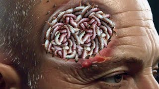 ASMR Animation  ASMR Removal All Creepy Larva Insect On Forehead  ASMR Treatment Animation [upl. by Britteny]