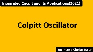 Colpitt Oscillator [upl. by Tletski]