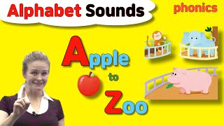 Letter Sounds  Alphabet A to Z  Pronunciation  Phonics for Kids [upl. by Perkins]