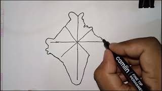 How To Draw A Map Art  Easy Drawing Tutorial  art drawing icreamtv [upl. by Yhtomot455]