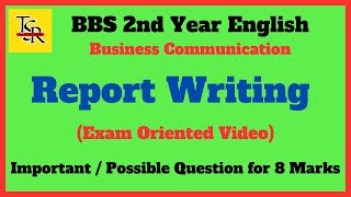 Report Writing  2nd Year English Business communication  how to write report with model report [upl. by Shaia18]