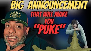 BIG ANNOUNCEMENT  RANT  ALSO Eminem  Puke Lyrics REACTION [upl. by Domela439]