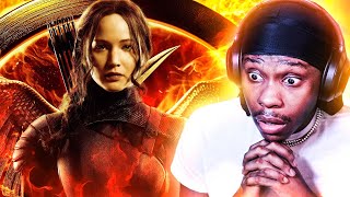 FIRST TIME WATCHING THE HUNGER GAMES MOCKINGJAY Part 1  Movie Reaction [upl. by Suoicerpal]