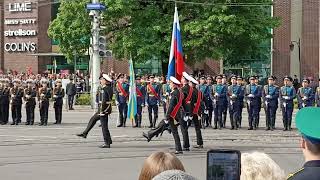 Kaliningrad May 9th is a great holiday Victory Day Parade on the Central Square [upl. by Shandee]