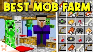 BEST MINECRAFT MOB FARM 121  Easy XP All Drops No Mob Spawner [upl. by Jessamine247]