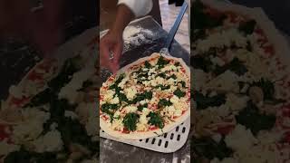 Ricotta spinch pizza pizza pizzalover sicilianpizza bread [upl. by Burnie]