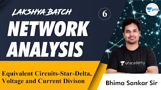 Equivalent CircuitsStarDeltaVoltage and Current Divison  L6  Network Analysis  GATEESE 2022 [upl. by Aara]