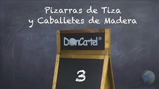 pizarras de tiza y caballetes de madera 3 [upl. by Dalton]