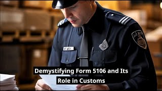 Demystifying Form 5106 and Its Role in Customs [upl. by Yleek816]