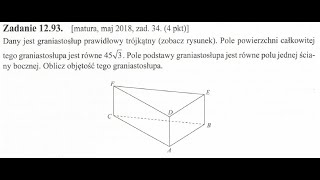 1293 Stereometria zadania maturalne [upl. by Beshore]