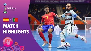 Spain v Portugal  FIFA Futsal World Cup 2021  Match Highlights [upl. by Onairam]