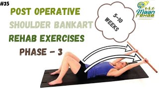 Post Operative Shoulder Bankart Rehab Exercises Phase 3 [upl. by Artemas]