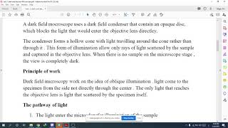 Dark field Microscope [upl. by Ellennej]